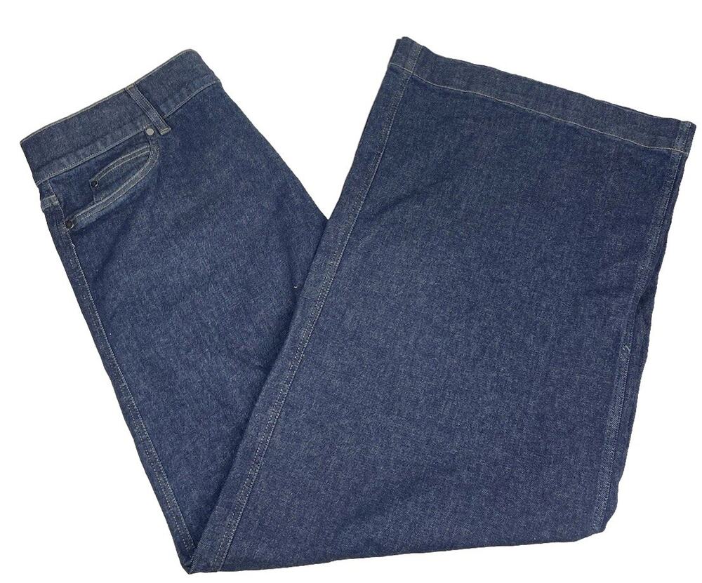 SPANX XL SPANXShape EveryWear Kick Flare Jeans Pull On Raw Indigo 3X/3T